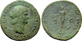 NERO (54-68). Dupondius. Lugdunum.