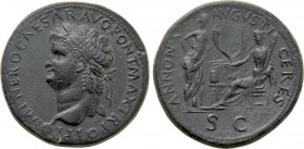 NERO (54-68). Sestertius. Lugdunum.