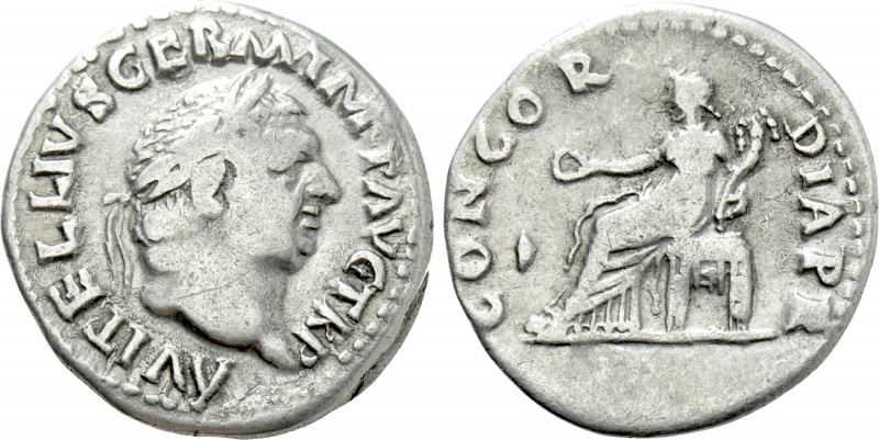 VITELLIUS (69). Denarius. Rome. 

Obv: A VITELLIVS GERM IMP AVG TR P. 
Laurea...