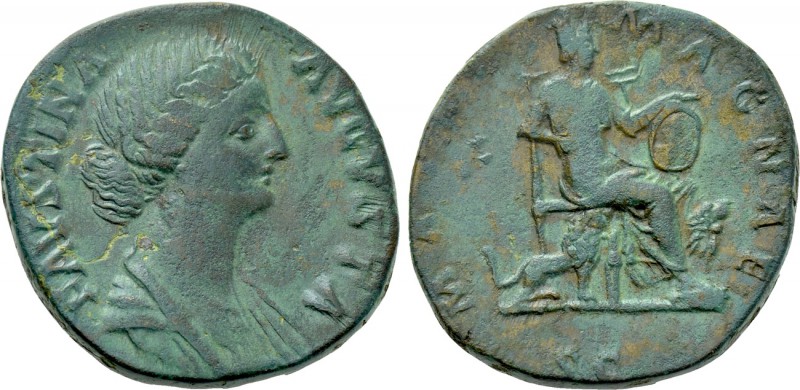 FAUSTINA II (Augusta, 147-175). Sestertius. Rome. 

Obv: FAVSTINA AVGVSTA. 
D...