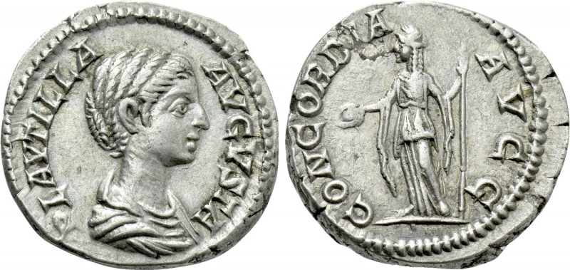 PLAUTILLA (Augusta, 202-205). Denarius. Laodicea ad Mare. 

Obv: PLAVTILLA AVG...
