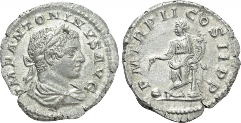 ELAGABALUS (218-222). Denarius. Rome. 

Obv: IMP ANTONINVS AVG. 
Laureate and...