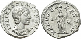 JULIA SOAEMIAS (Augusta, 218-222). Denarius. Rome.