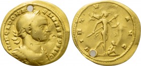 AURELIAN (270-275). GOLD Aureus. Mediolanum.