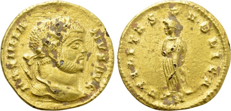 MAXIMIANUS HERCULIUS (First reign, 286-305). Gilt Fourrée Quinarius. Contemporar...