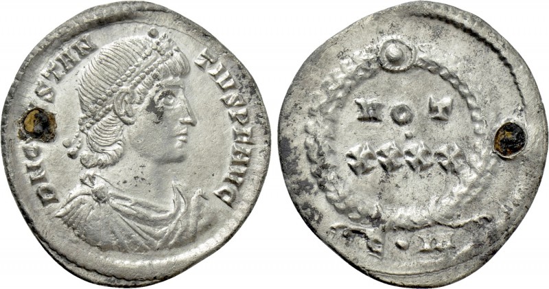 CONSTANTIUS II (337-361). Siliqua. Constantinople. 

Obv: D N CONSTANTIVS P F ...