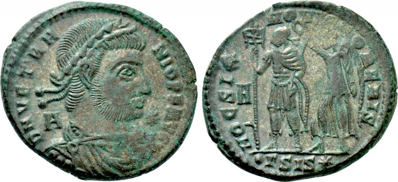 VETRANIO (350). Ae. Siscia. 

Obv: D N VETRANIO P F AVG. 
Laureate, draped an...