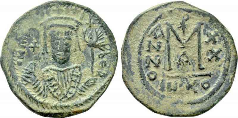 MAURICE TIBERIUS (582-602). Follis. Nicomedia. Dated RY 20 (601/2). 

Obv: Cro...