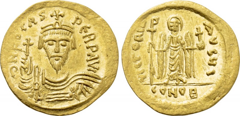 PHOCAS (602-610). GOLD Solidus. Constantinople. 

Obv: δ N FOCAS PЄRP AVG. 
C...