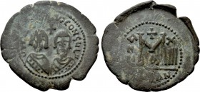 REVOLT OF THE HERACLII (608-610). Follis. Alexandria. Dated IY 14 (610).