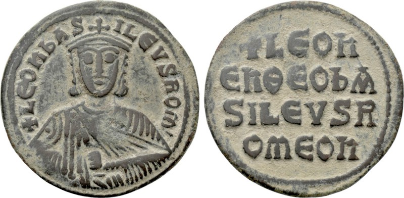 LEO VI THE WISE (886-912). Follis. Constantinople. 

Obv: + LЄOҺ ЬASILЄVS ROM....