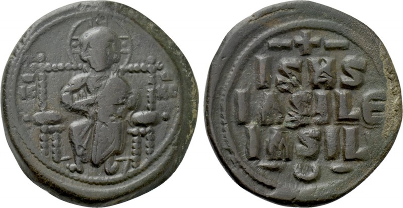 ANONYMOUS FOLLES. Class D. Time of Constantine IX (Circa 1042-1055). 

Obv: IC...