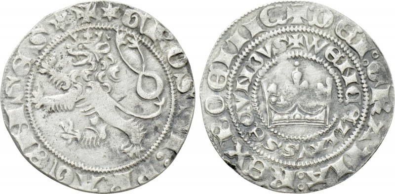 BOHEMIA. Václav II (1278-1305). Groschen. 

Obv: DЄI GRATIA RЄX BOЄMIЄ / WЄNCЄ...