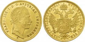 AUSTRIA. Franz Joseph I (1848-1916). GOLD Ducat (1863-A). Wien (Vienna).