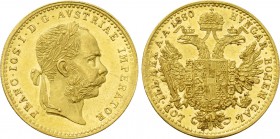 AUSTRIA. Franz Joseph I (1848-1916). GOLD Ducat (1880). Wien (Vienna).