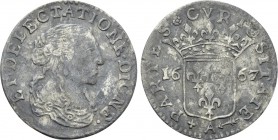 MONACO. Louis I (1662-1701). Luigino or 1/12 Écu (1667-A).