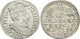 POLAND. Sigismund III Vasa (1587-1632). Trojak (1598). Olkusz.