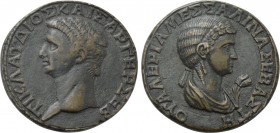 CLAUDIUS with MESSALINA (41-54). Ae Medallion "Paduan".