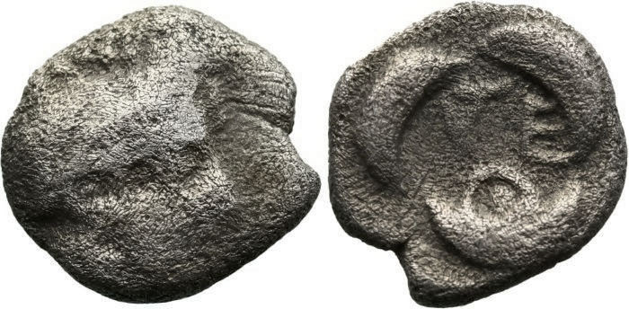 Greek
ATTICA. Athens. (Circa 479-404 BC)
AR Tritemorion (7mm 0.41g)
Obv: Helm...