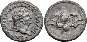 Roman Imperial
Divus Vespasian, died 79 AD. Rome, struck under Titus 80-81 AD.
AR Denarius(17.8mm 3.31g)
Obv: DIVVS AVGVSTVS VESPASIANVS Laureate h...