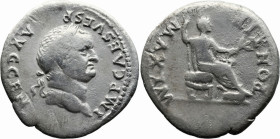 Roman Imperial
Vespasian (69-79 AD). Rome
AR Denarius (19.7mm 2.9g)
Obv: IMP CAES VESP AVG CENS Laureate head of Vespasian to right.
Rev: PONTIF M...