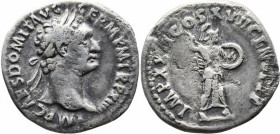 Roman Imperial
Domitian (81-96 AD). Rome
AR Denarius (19.4mm 3.2g)
Obv: IMP CAES DOMIT AVG GERM P M TR P XIIII. Laureate head of Domitian to right....