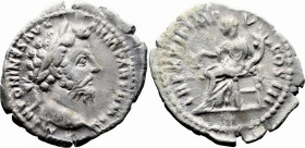 Roman Imperial
Marcus Aurelius (161-180 AD). Rome
AR Denarius (21mm 3.01g)
Obv: M ANTONINVS AVG ARM PARTH MAX. Laureate head right.
Rev: TR P XXII...