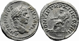 Roman Imperial
Caracalla (198-217 AD). Rome
AR Denarius (18mm 3.38g)
Obv: ANTONINVS PIVS AVG. Laureate head to right
Rev: PONTIF TR P XIII COS III...