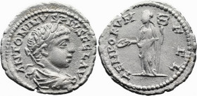 Roman Imperial
Elagabalus (218-222 AD). Uncertain mint in the East
AR Denarius (18.5mm 2.81g)
Obv: ANTONINVS PIVS FEL AVG Laureate and draped bust ...