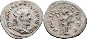 Roman Imperial
Philip I (244-249 AD). Antioch
Antoninianus (23mm 3.79g)
Obv: IMP M IVL PHILIPPVS AVG. Radiate, draped and cuirassed bust right
Rev...