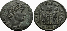 Roman Imperial
Constantine I 'the Great ' (307/310-337 AD). Antioch
AE Follis (16.8mm 2.42g)
Obv: CONSTANTI-NVS MAX AVG Rosette-diademed, draped an...