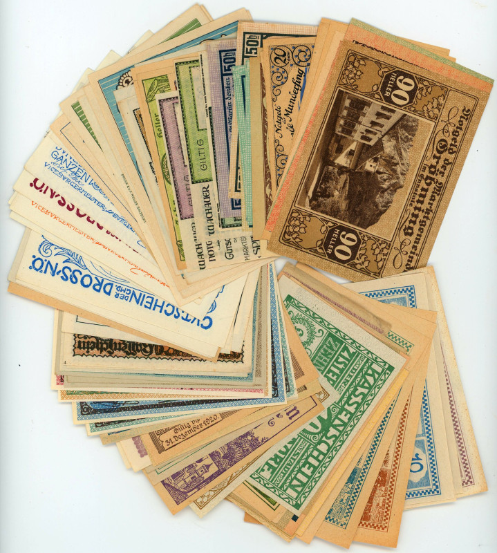 Austria 100 x Notgelds 1920 th

Various States, Denominations, Dates & Motive;...