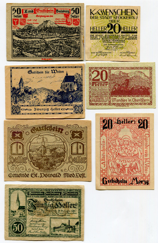 Austria Lot of 10 Notgeld 1920 th

AUNC
