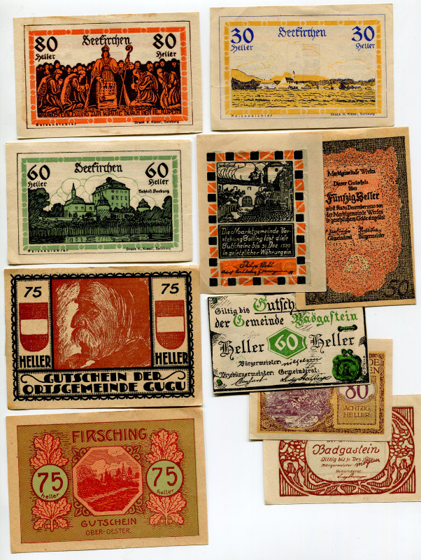 Austria Lot of 10 Notgeld 1920 th

AUNC