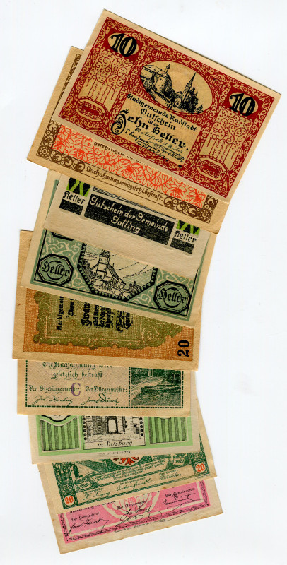 Austria Lot of 9 Notgeld 1920 th

AUNC