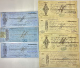 Austria - Hungary 7 Bills of Exchange from Sugar Factories from Austria and Bohemia  1880-1890s