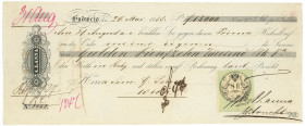 Austria - Hungary Adalbert Lanna Bill of Exchange for 15,000 Austrian Florins Budweis (Czechia) 1858