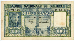 Belgium 1000 Francs 1944