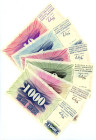 Bosnia & Herzegovina 10 - 25 - 50 - 100 - 500 - 1000 Dinara 1992
