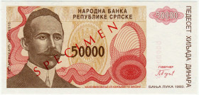 Bosnia & Herzegovina 50000 Dinara 1993 Specimen