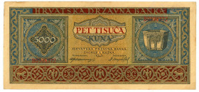 Croatia 5000 Kuna 1943