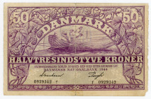 Denmark 50 Kroner 1944