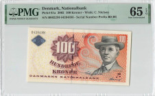 Denmark 100 Kroner 2002 PMG 65 EPQ Gem UNC