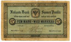 Finland 5 Markkaa 1886