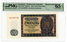 Germany - DDR 20 Deutsche Mark 1955 Replacement PMG 65 EPQ Gem UNC