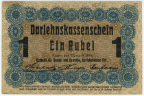 Germany - Empire Posen 1 Rubel 1916 Darlehnskasse Ost