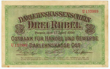 Germany - Empire Posen 3 Roubles 1916 Darlehnskasse Ost