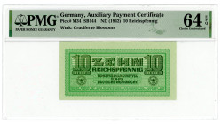 Germany - Third Reich 10 Reichspfennig 1942 (ND) PMG 64 EPQ Choice UNC