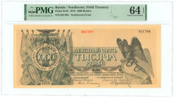 Russia - Northwest 1000 Roubles 1919 PMG 64 EPQ Choice UNC