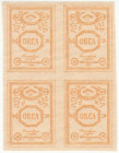 Russia - Northwest OKSA 15 Kopeks 1919 (ND) Uncut Sheet